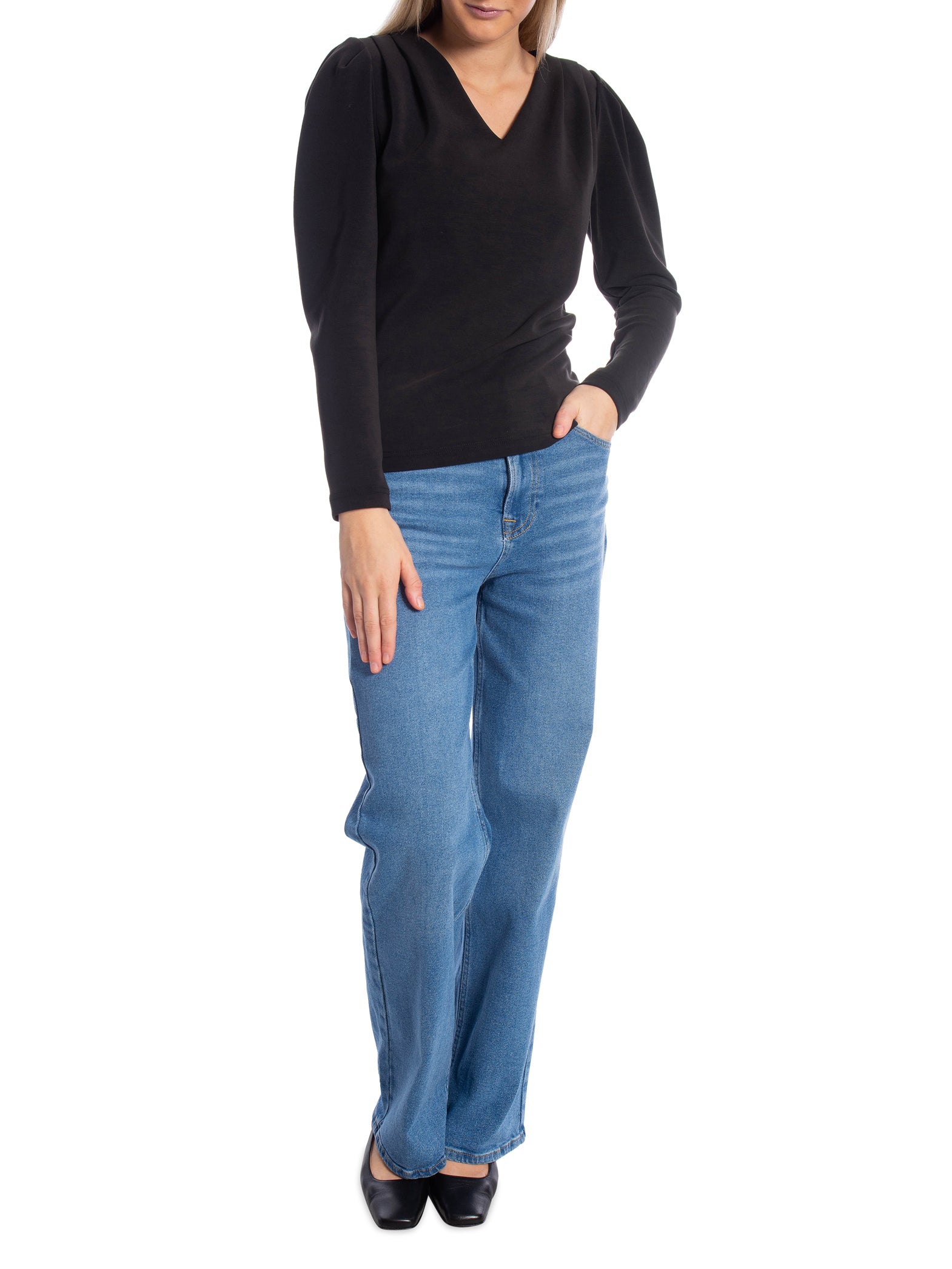 SELECTED FEMME TOPP FENJA V-NECK BLACK_94201.jpg