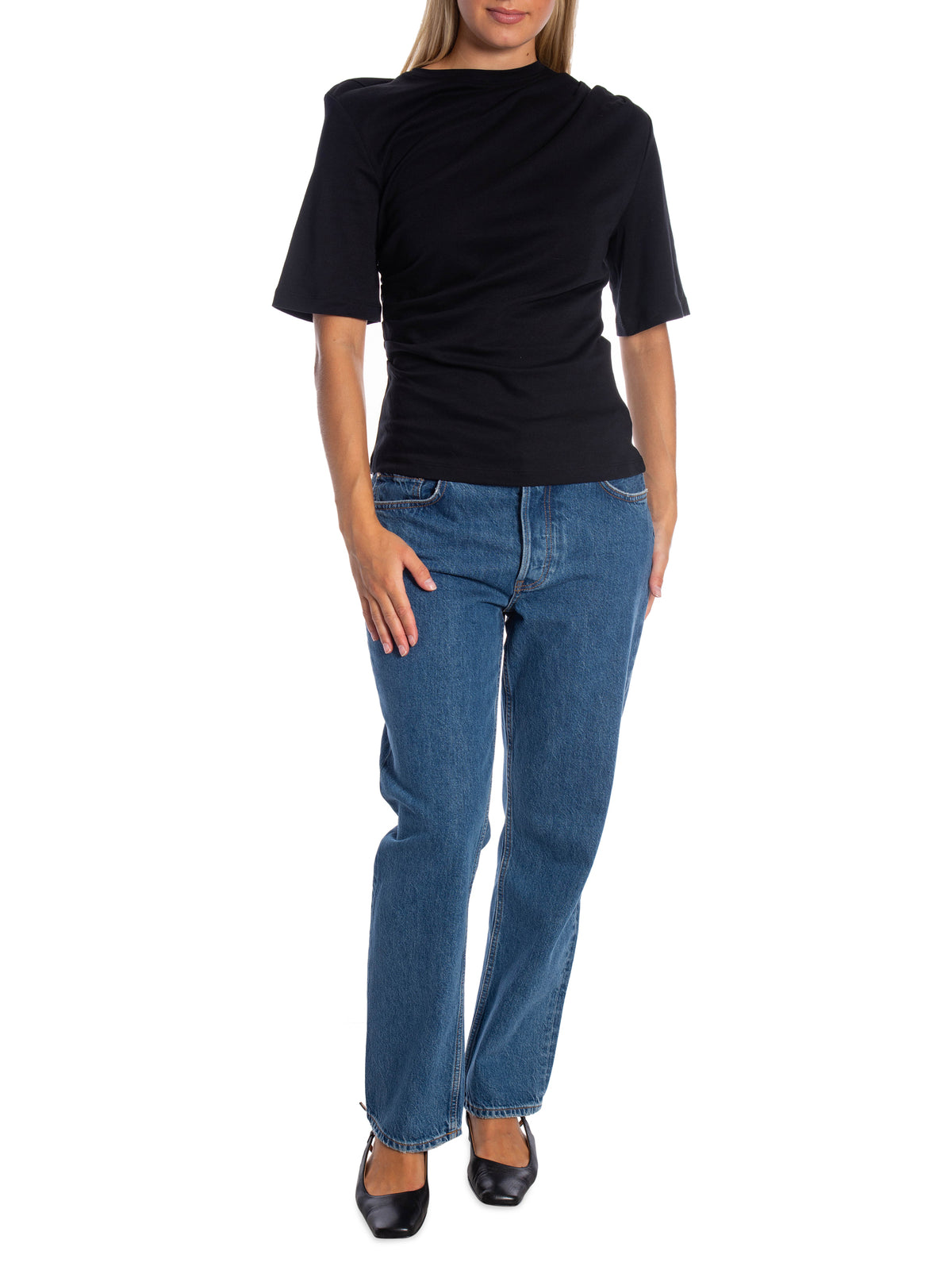 SELECTED FEMME TOPP OLINE LIGHT TWIST BLACK_113664.jpg