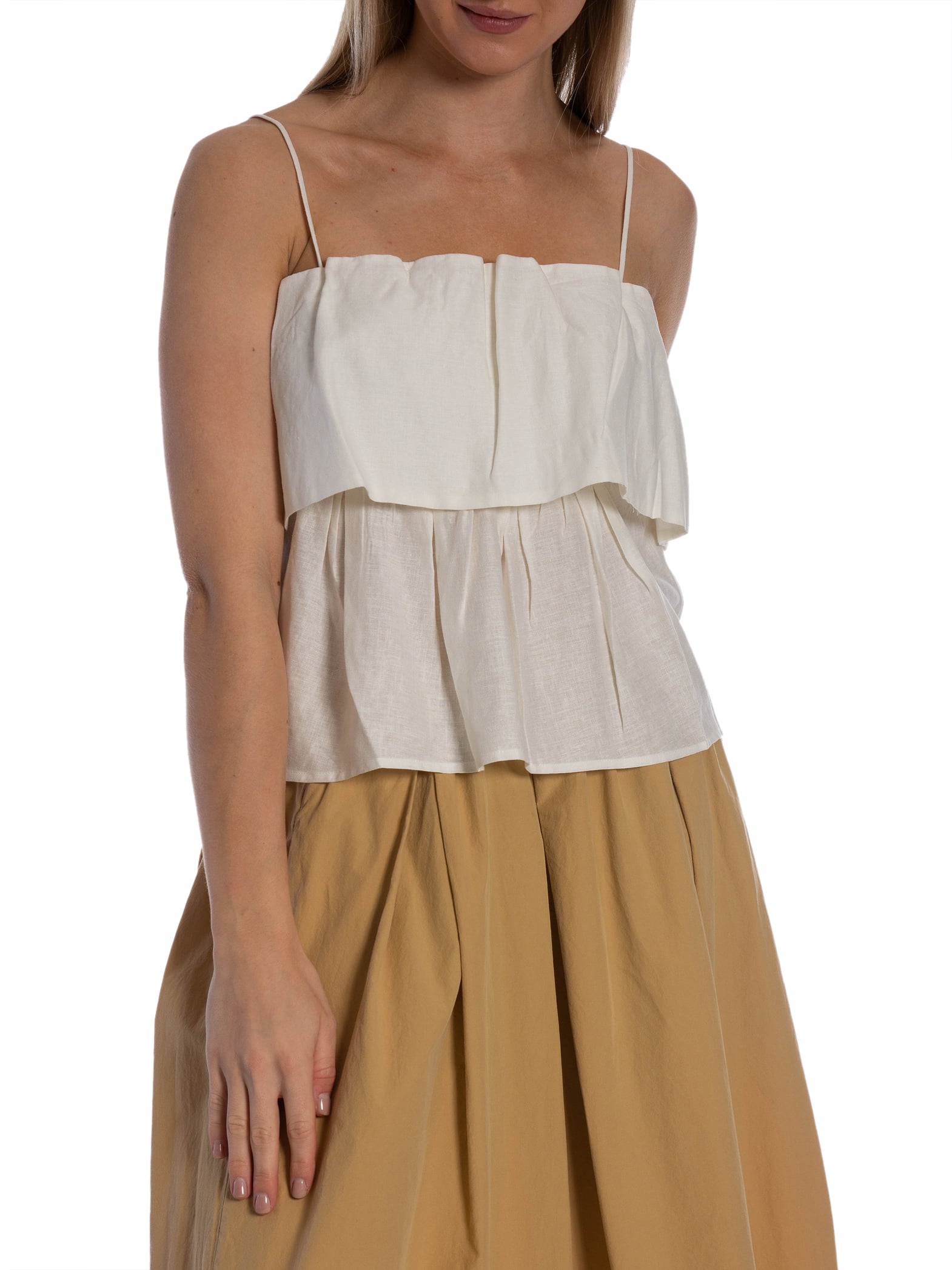 SELECTED FEMME TOPP VINELLE PLEATED SNOW WHITE_109814.jpg