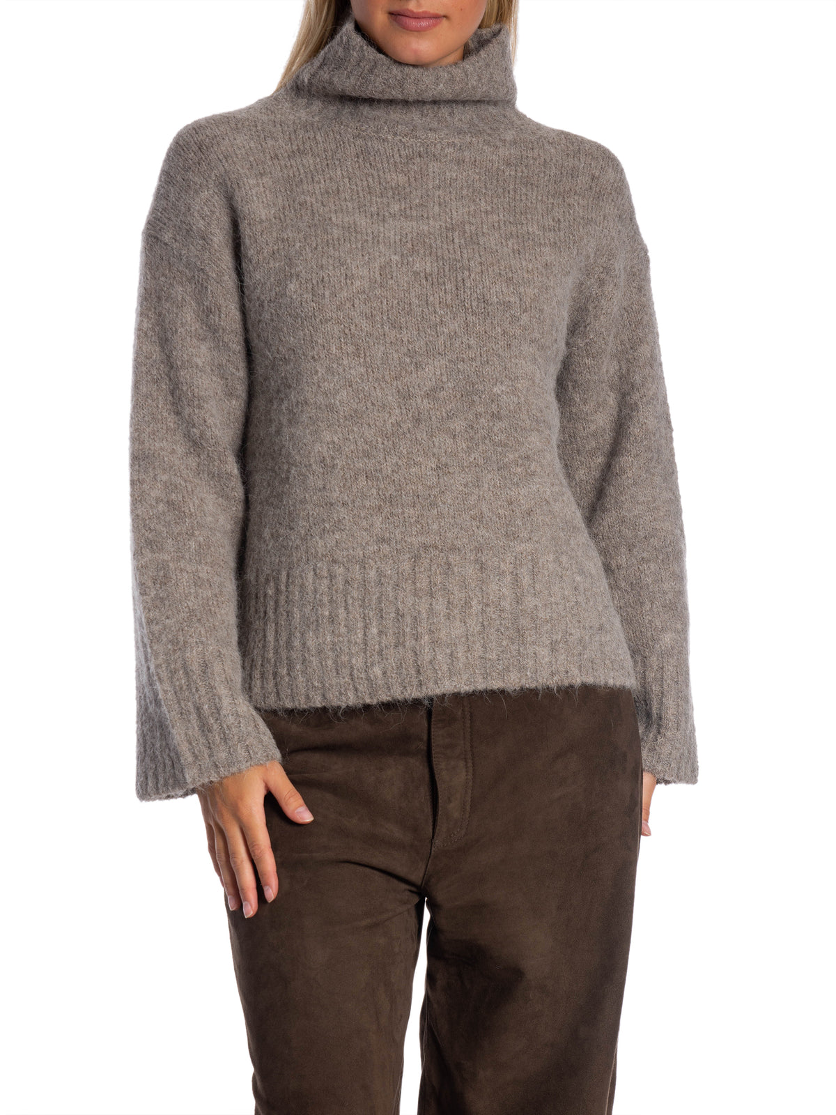 SELECTED FEMME TRÖJA GABRIELLA GRAY MELANGE_113542.jpg
