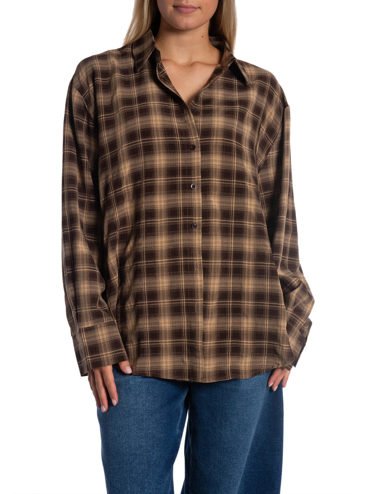 SKJORTA CHECK PLAID KHAKI_114249.jpg