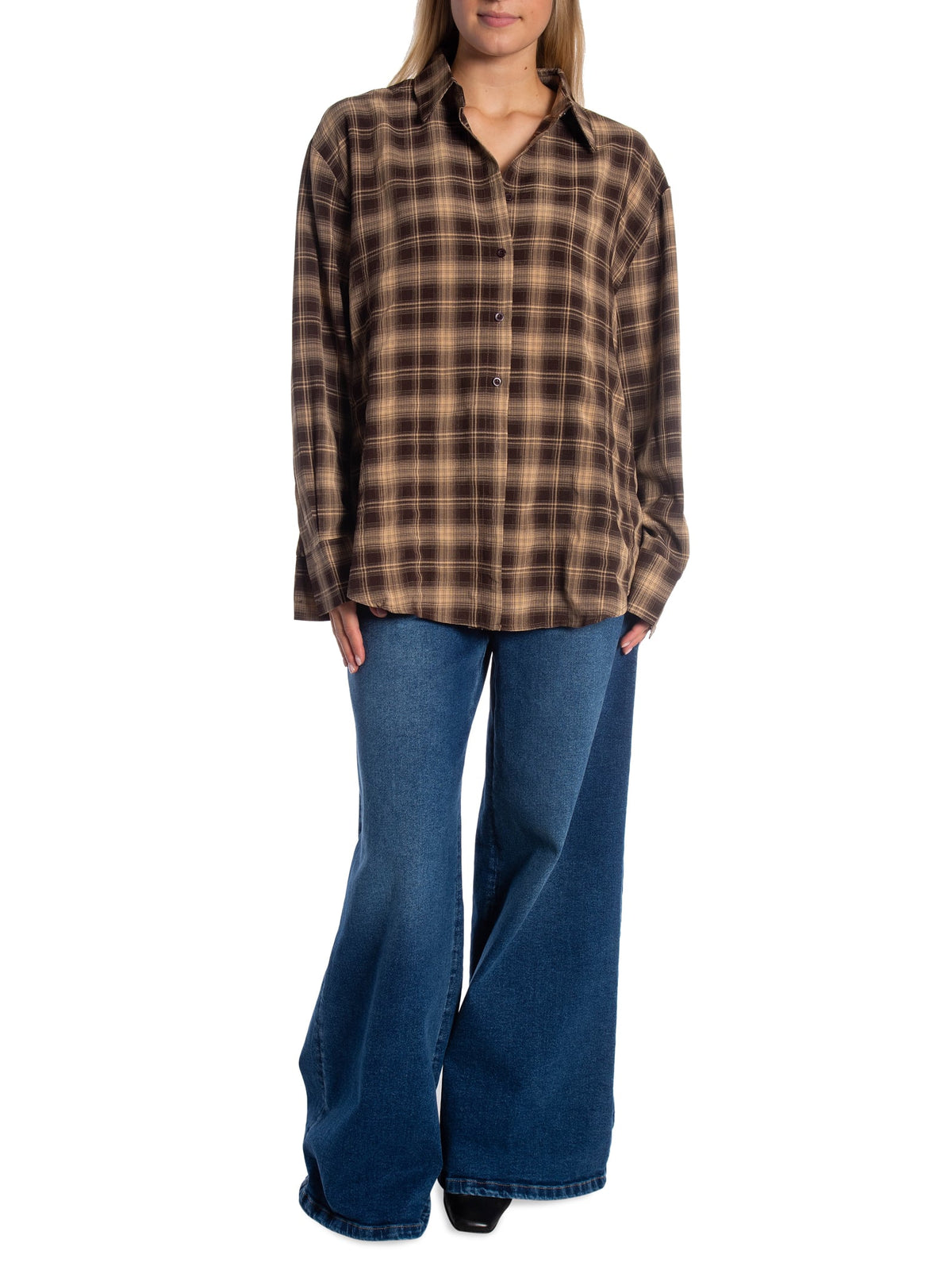 SKJORTA CHECK PLAID KHAKI_114250.jpg