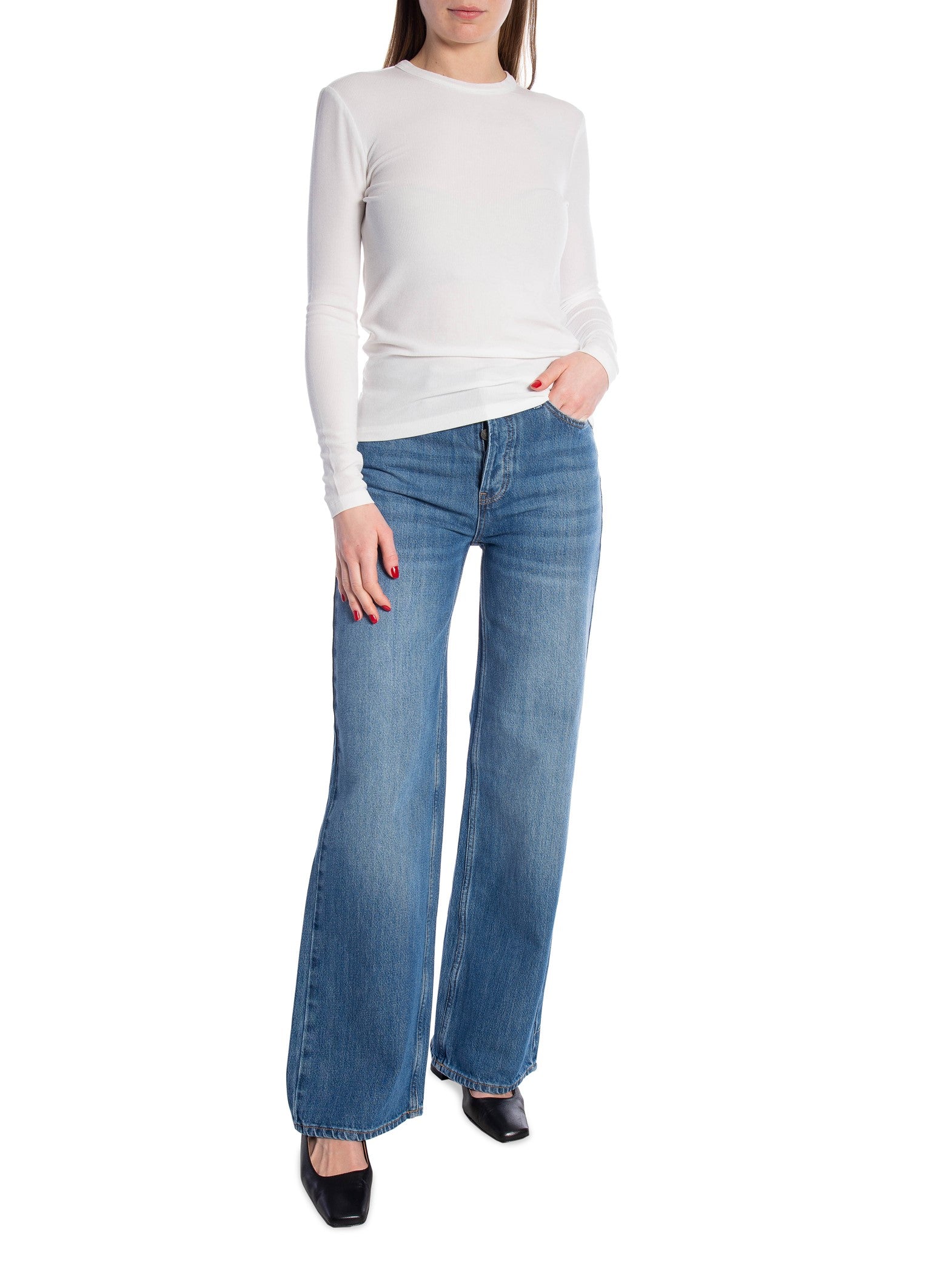 SOFT REBELS TOPP FENJA O-NECK SNOW WHITE_96297.jpg