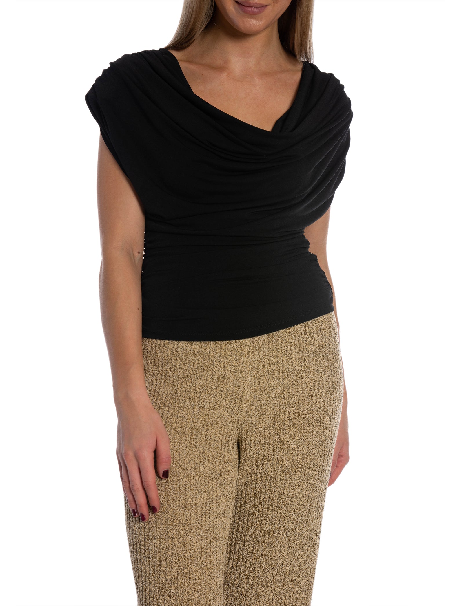 TOPP DRAPED WITH COWL NECK BLACK_109388.jpg