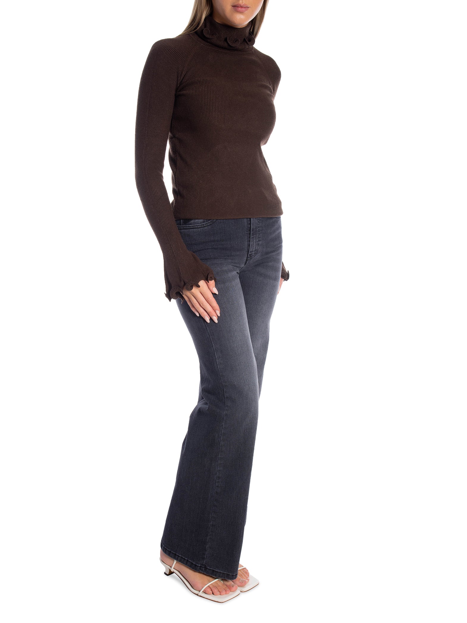  TOPP LETTUCE HEM POLO DK BROWN_102239.jpg