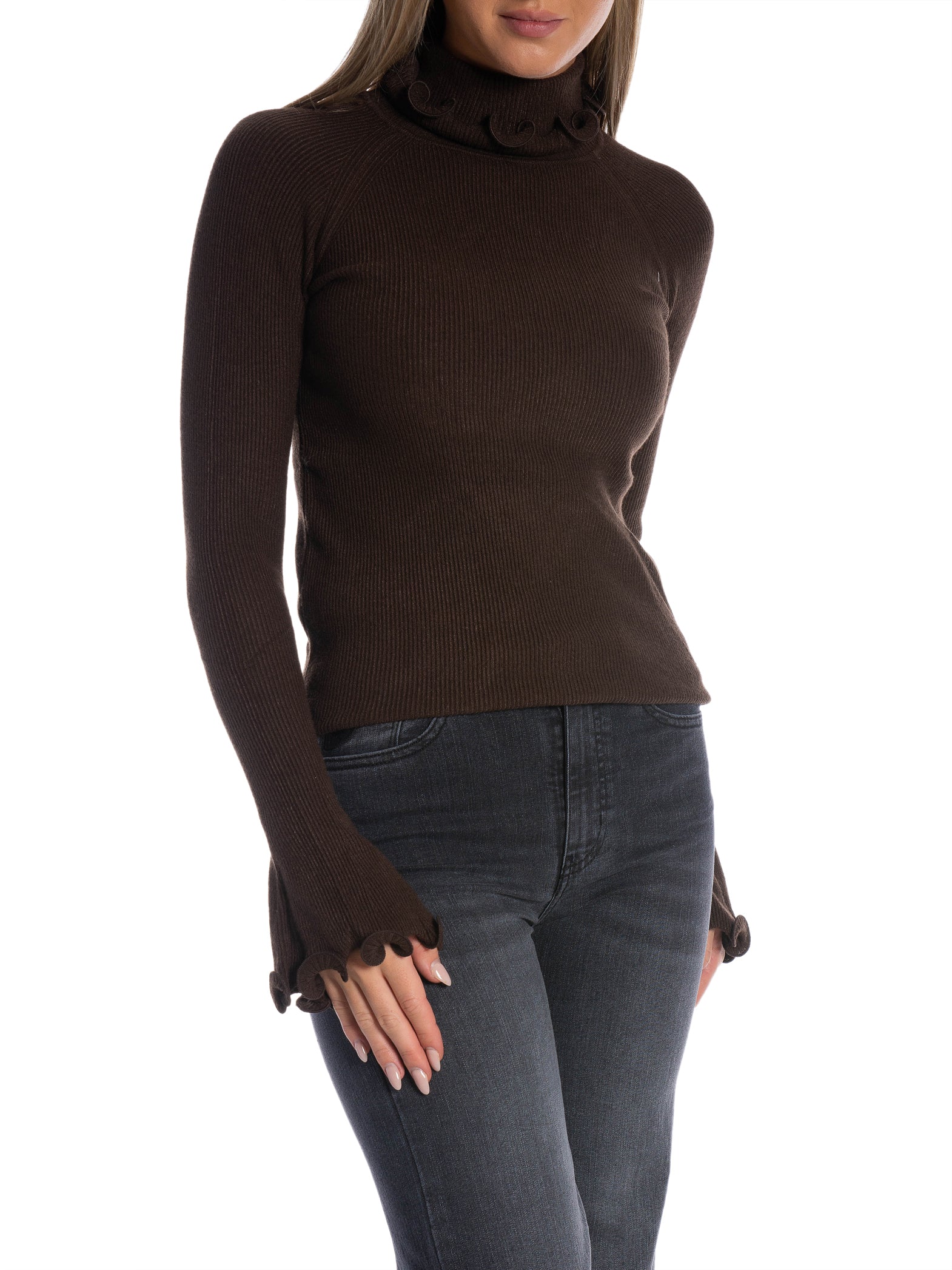  TOPP LETTUCE HEM POLO DK BROWN_102240.jpg