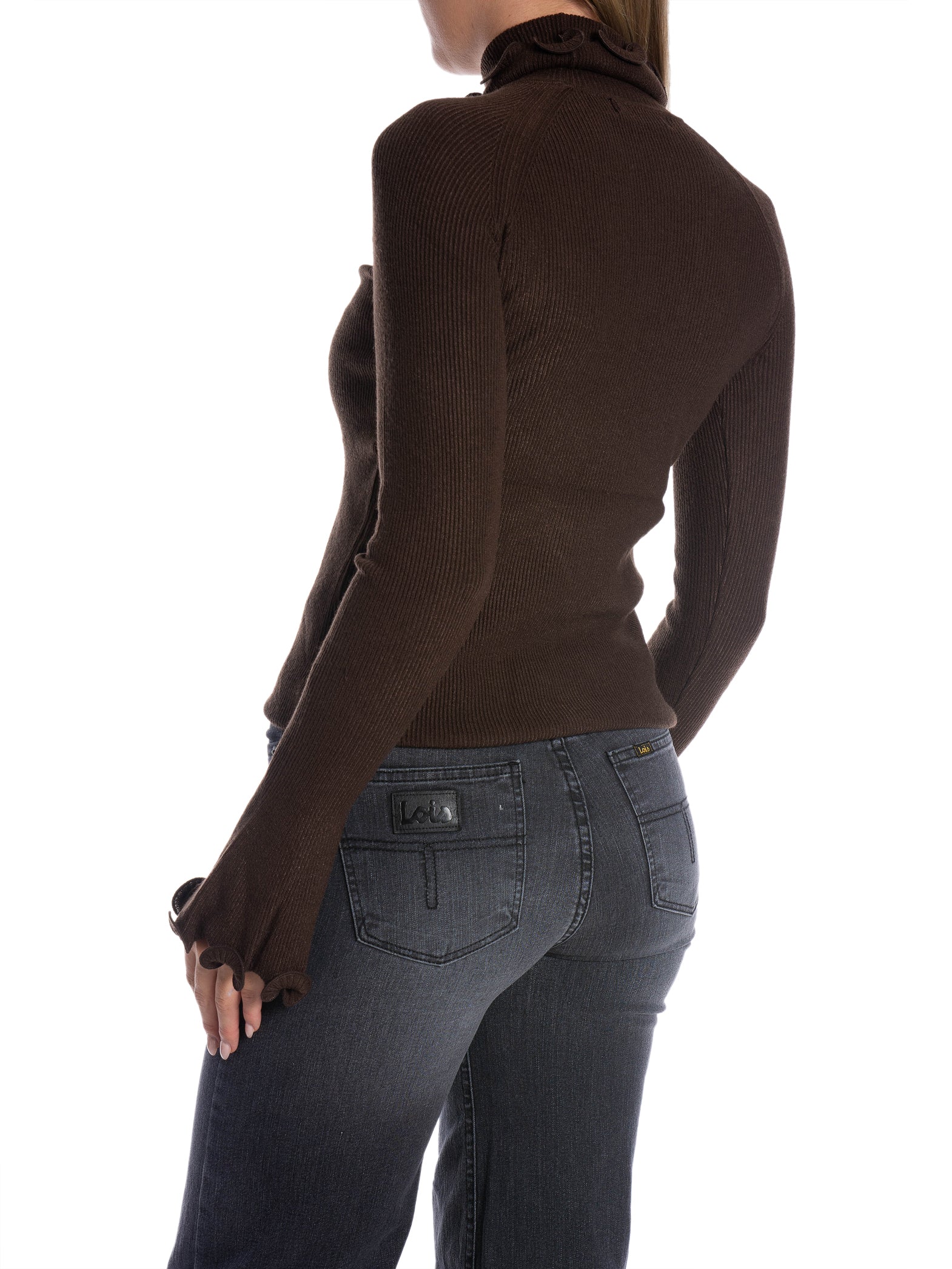  TOPP LETTUCE HEM POLO DK BROWN_102241.jpg