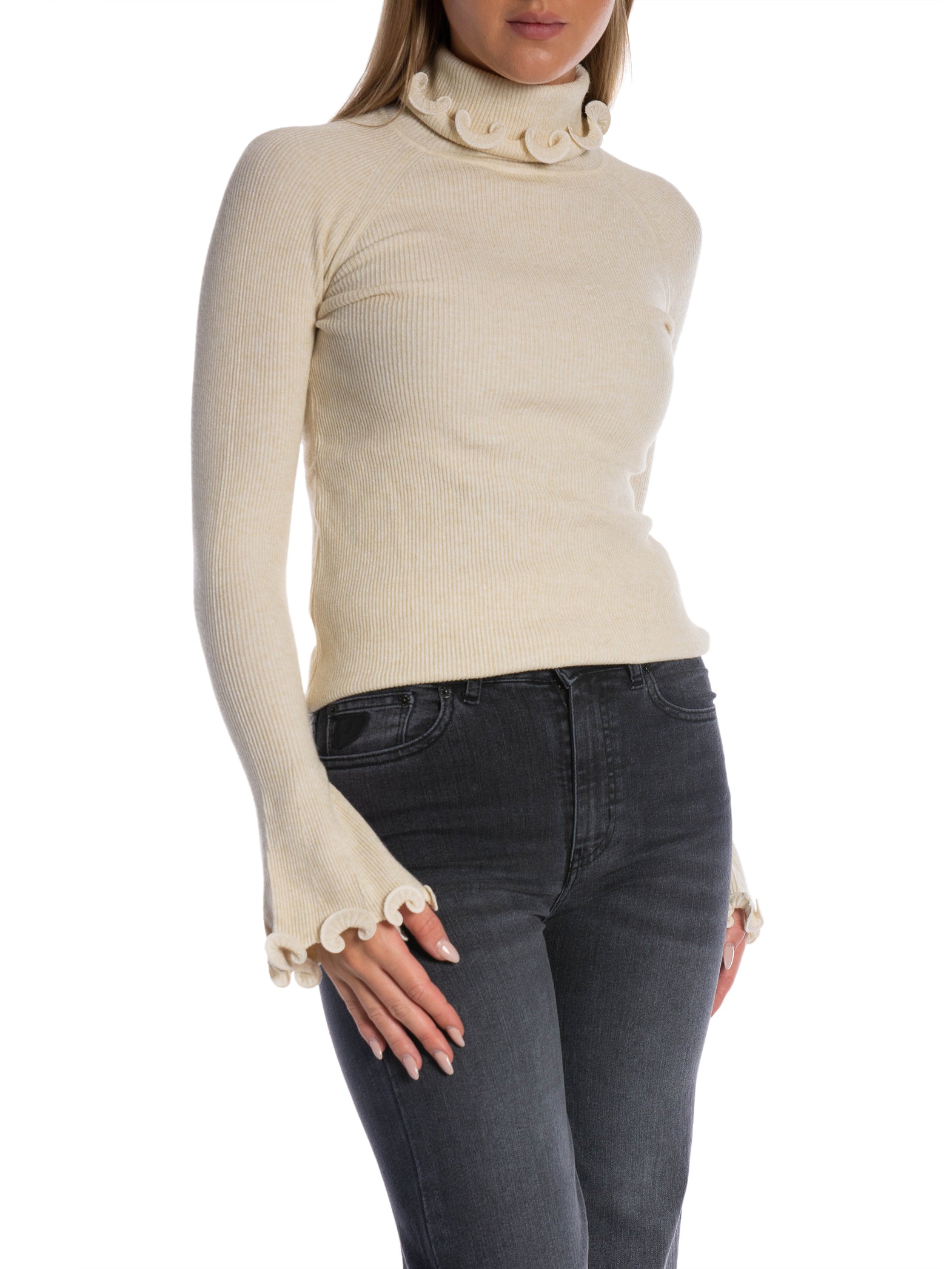 TOPP LETTUCE HEM POLO ECRU_102245.jpg