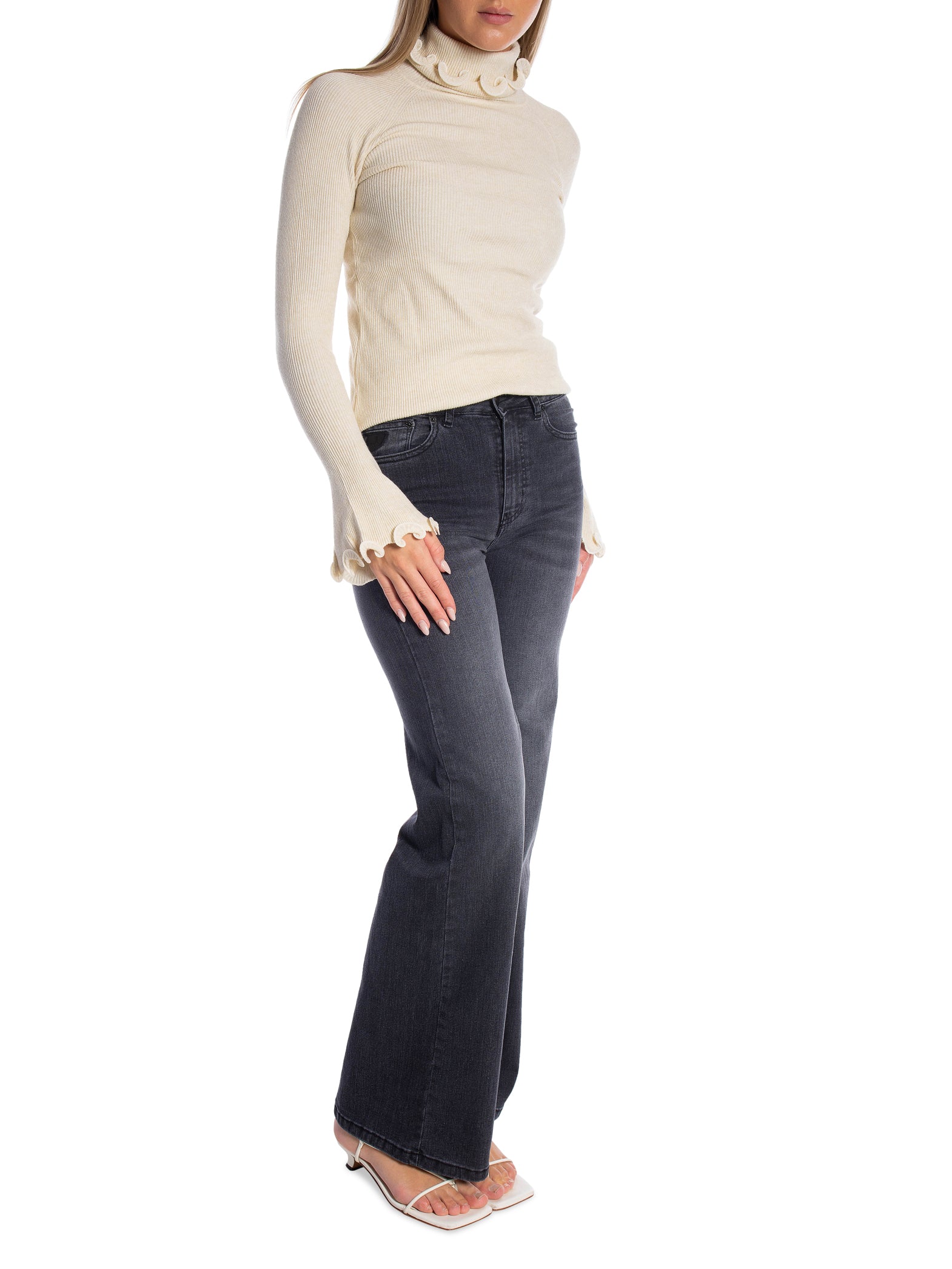 TOPP LETTUCE HEM POLO ECRU_102247.jpg