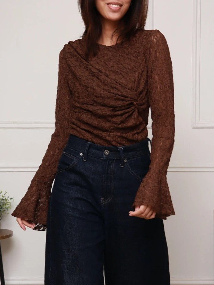 TOPP RUCHED LACE DARK BROWN_104430.jpg