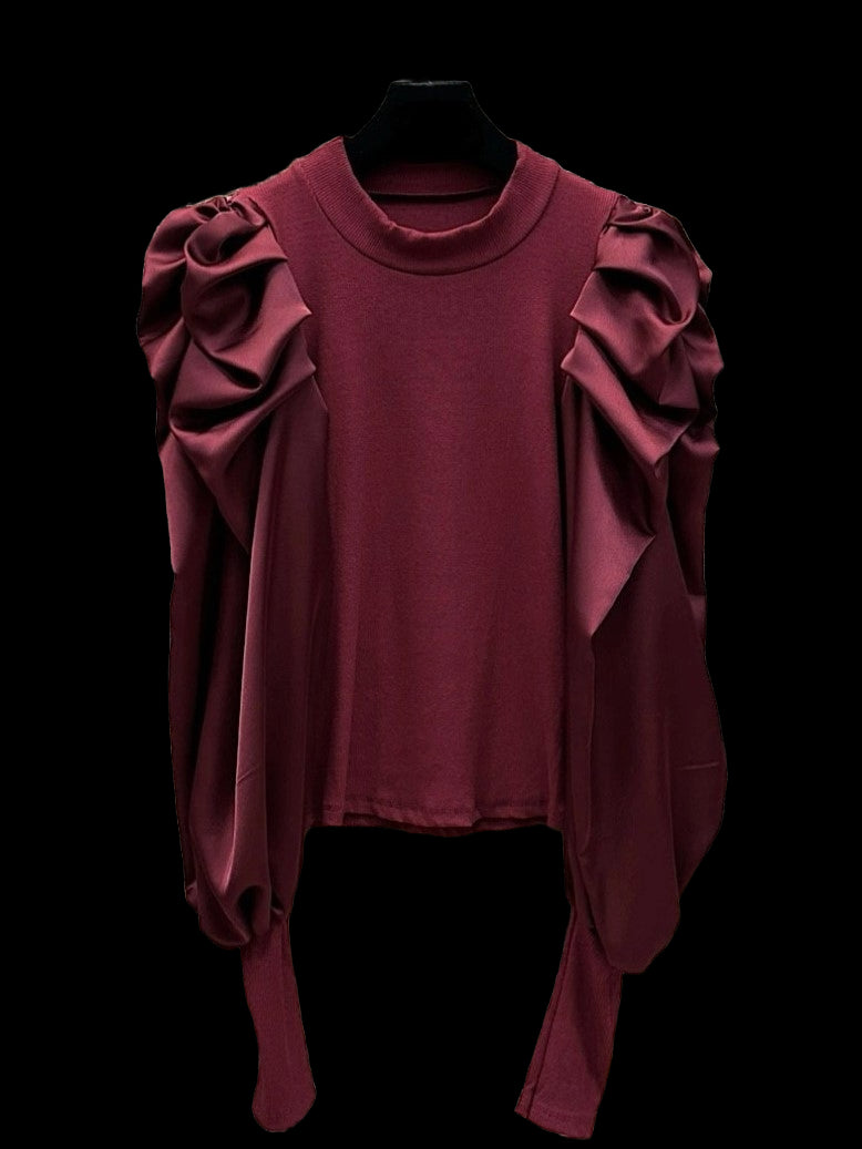 TOPP SATIN PUFF SLEEVES BURGUNDY_102617.jpg