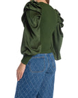 TOPP SATIN PUFF SLEEVES GREEN_103470.jpg