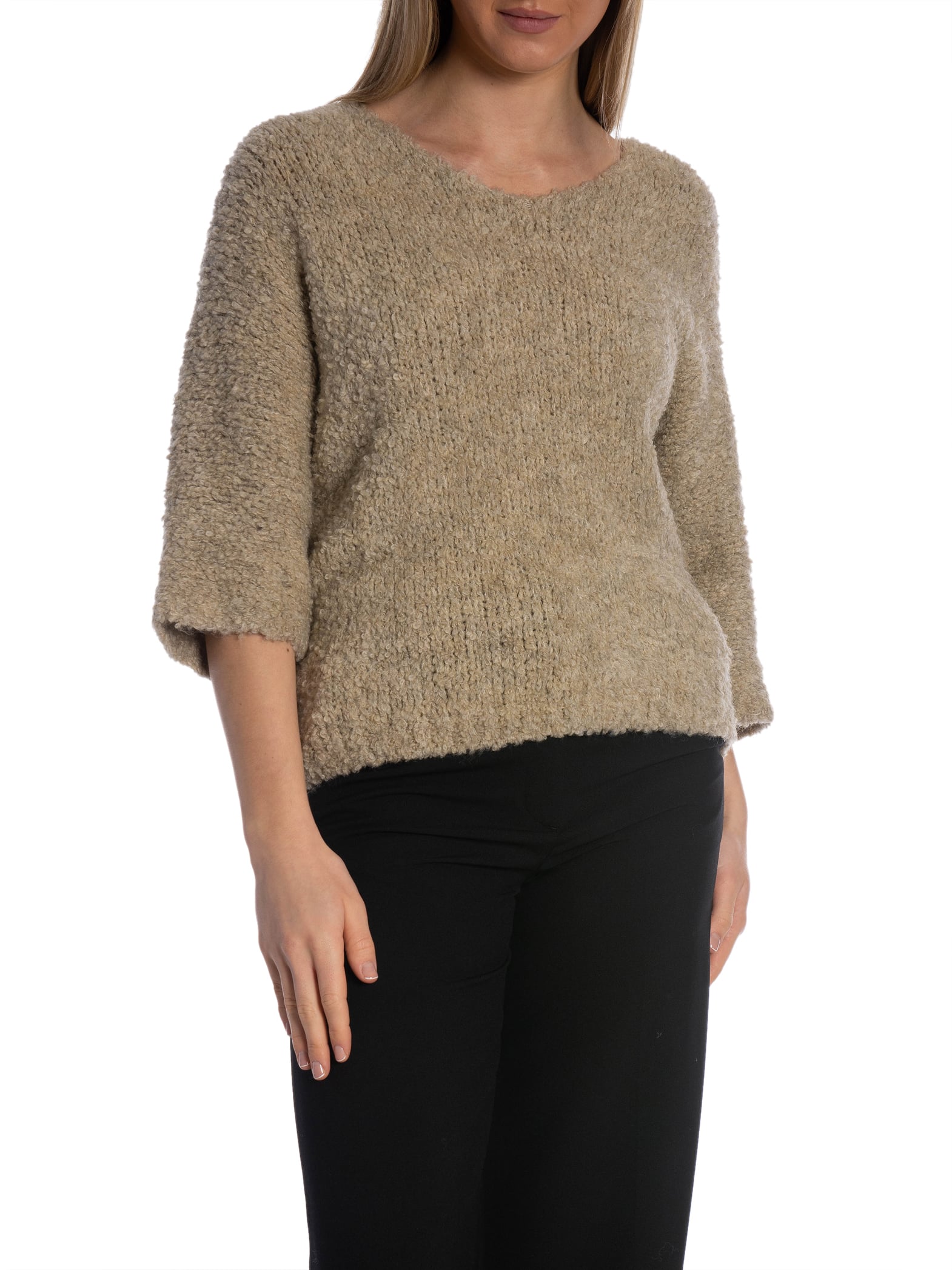 TOPP V-NECK TEDDY TAUPE_108241.jpg