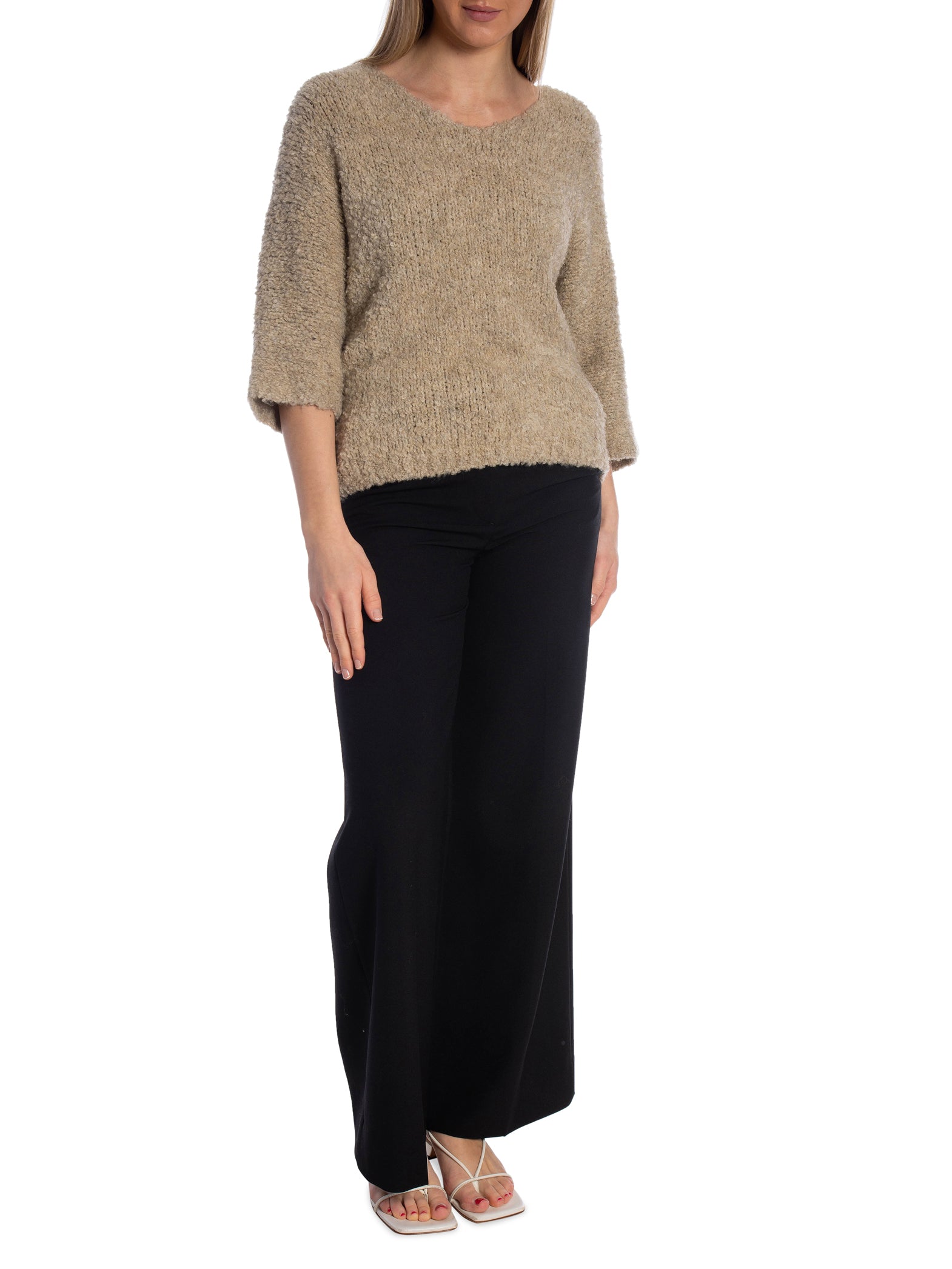 TOPP V-NECK TEDDY TAUPE_108242.jpg
