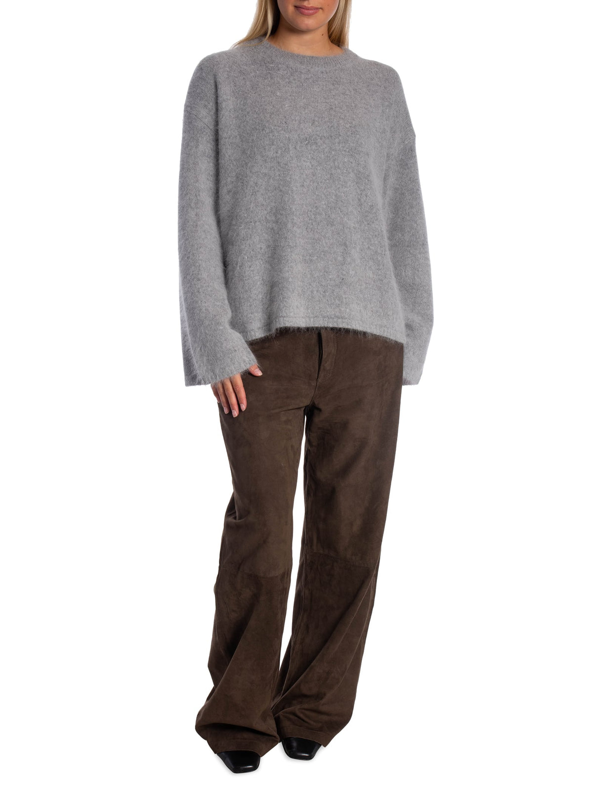 TRÖJA OVERSIZED FUZZY CLASSIC LIGHT GRAY_113497.jpg