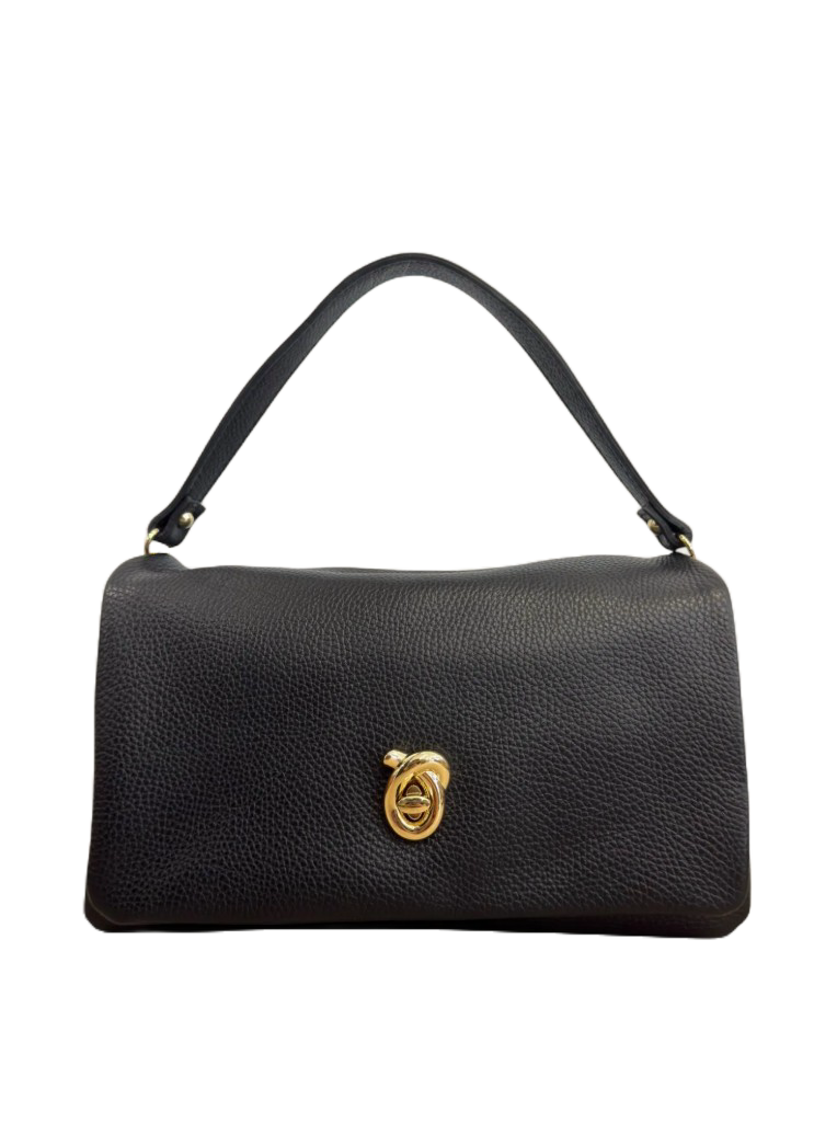 VÄSKA  LEATHER TURN LOCK NOIR_114110.jpg